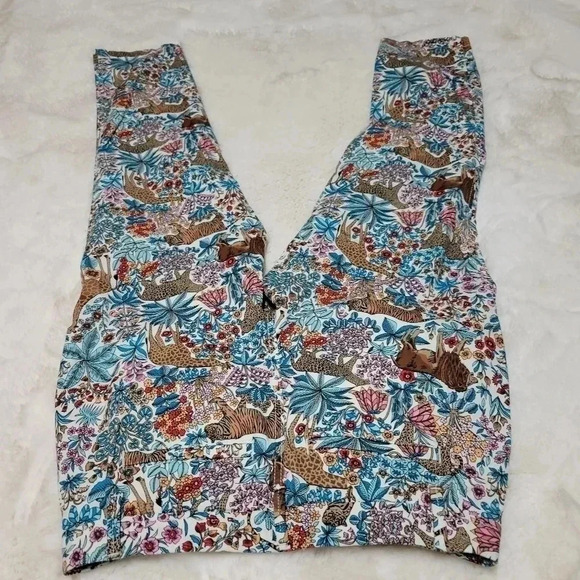 Talbots RELAXED CHINOS - TROPICAL SAFARI Animal Print Size 0 Petite - Picture 9 of 9